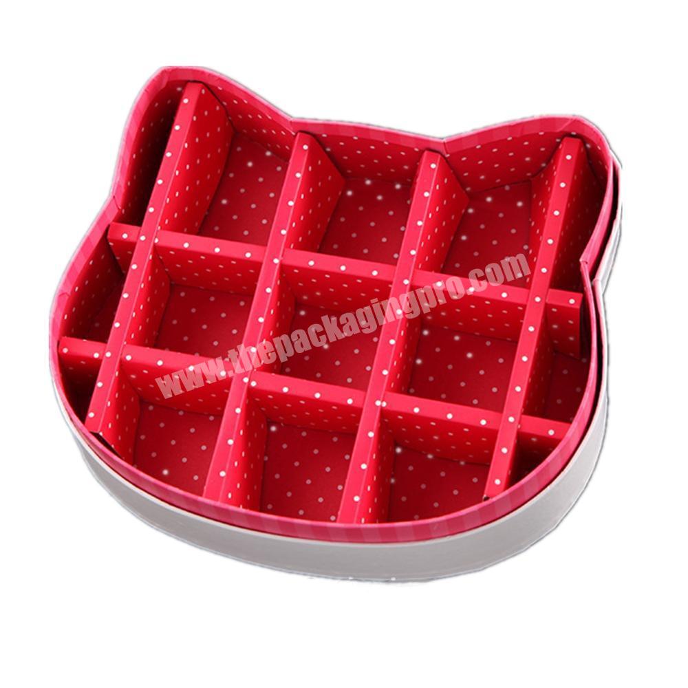 Various custom cat shaped chocolate box strawberry dessert boxes for wedding