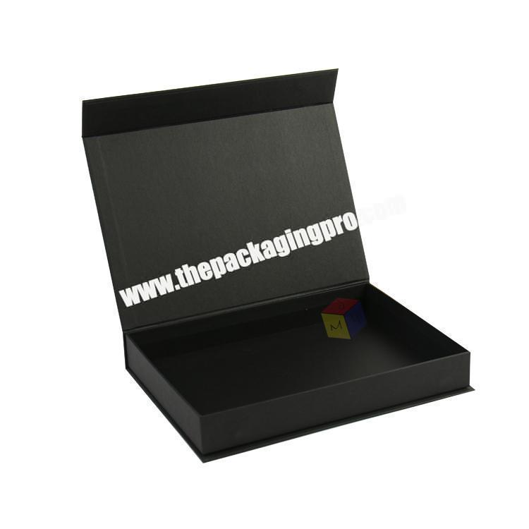 vendors hot sale black magnetic hard box packaging for scarf
