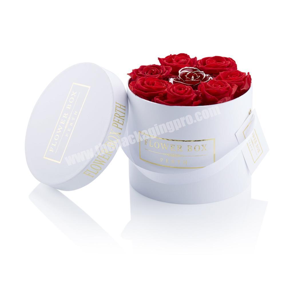 Waterproof recyclable round flower boxes luxury cardboard boxes packaging for flowers