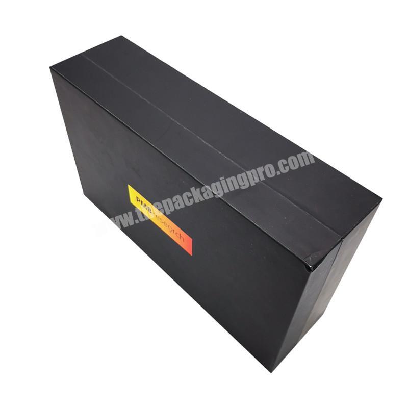 wax coated paper black corrugated cardboard shoe box with lid custom logo design lid and bottom shoes packaging box