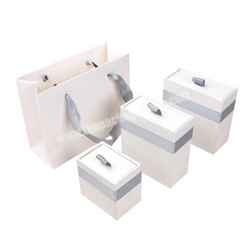 white 90 degree Angle slotting Exquisite workmanship and quality with bowknot Jewelry box
