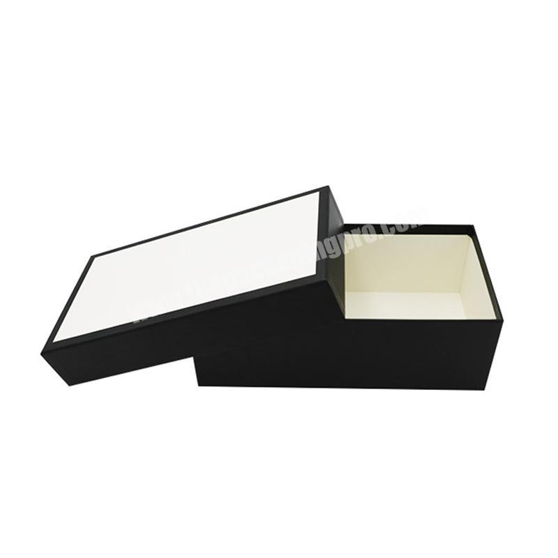 white & black lid and base shoes  packaging  box