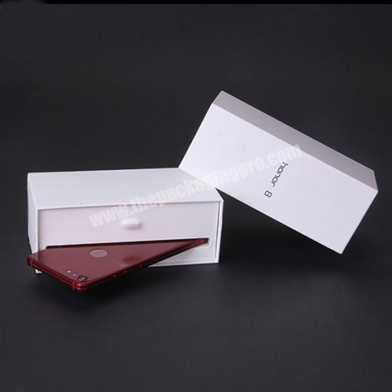 White Cardboard iPhone Protect Box Electronic Packaging Mobile Phone Boxes with Sleeve