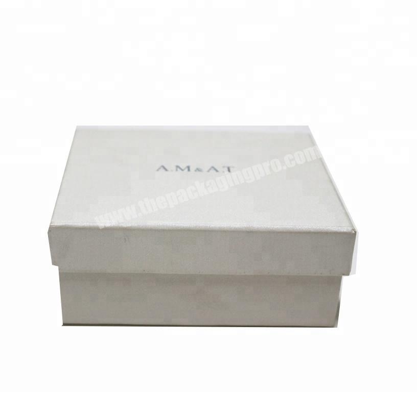 White cardboard jewelry gift box