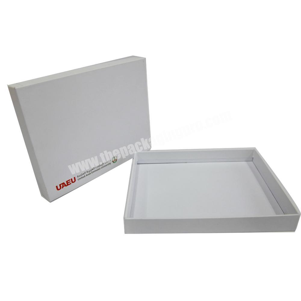 white customized print content square gift box with lid