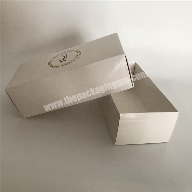 white glossy finishing 2 piece gift sock box packaging for retail