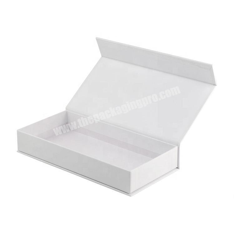 White Grayboard Paper Gift Storage Packaging Box with Magnets Closurefor Gift