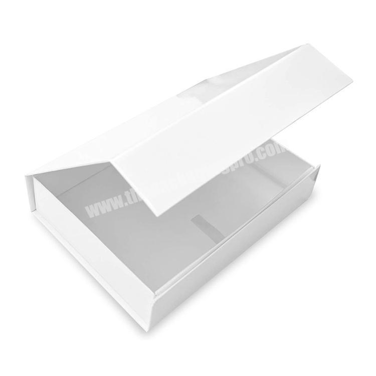 White Hard Gift Box with Magnetic Closure Lid  Rectangle Small Boxes for Gifts with White Glossy Finish