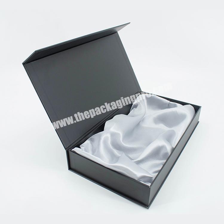 White Logo Foiled Stamping Black Printing Cardboard Wig Packaging box for Hair