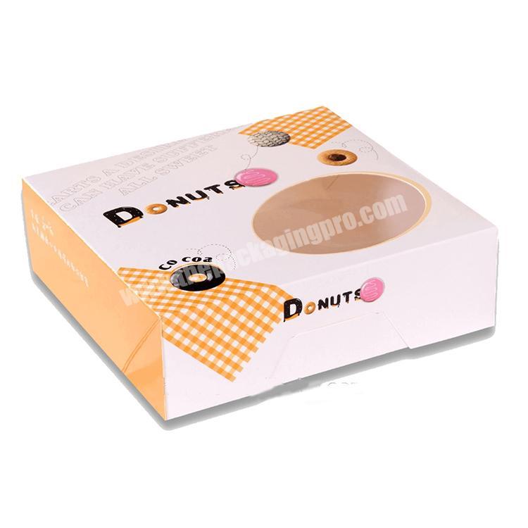 White Luxury Customized Single Empty Disposable Ceramic Mini Decoration Paper Christmas Gift Dessert Sweet Donut Packaging Set