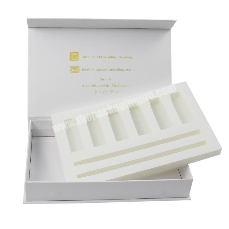 White Luxury Magnetic Paper Packing Box For Cosmetic And Perfume Tubes Packaging