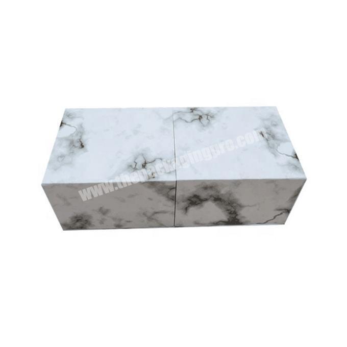 white makeup cosmetic custom marble trinket print gift salt paper box packaging