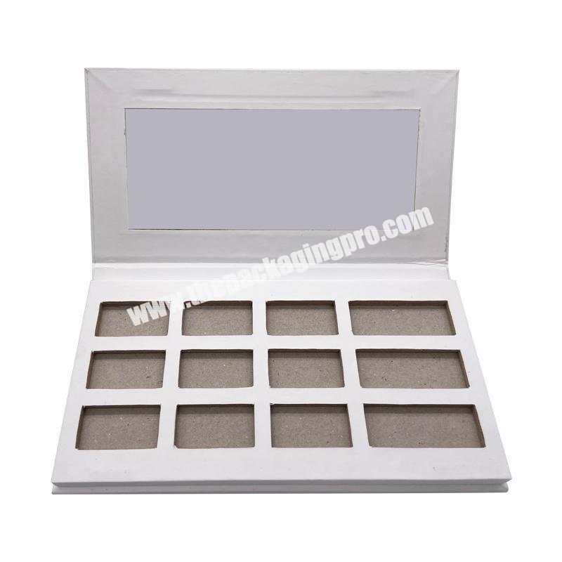 white paper eye shadow box mirror makeup obsession custom logo cosmetic packaging box
