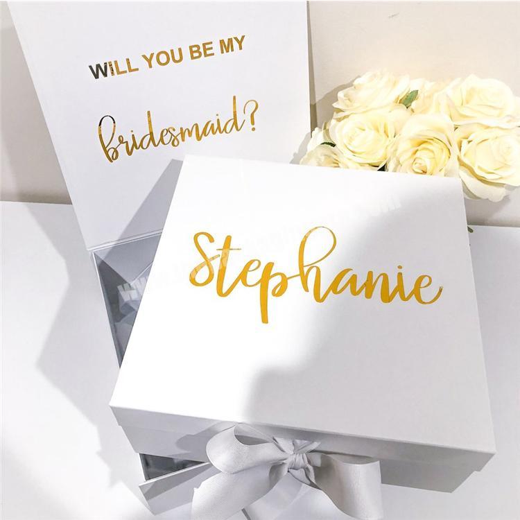 white paper packaging bouquets bride gift box