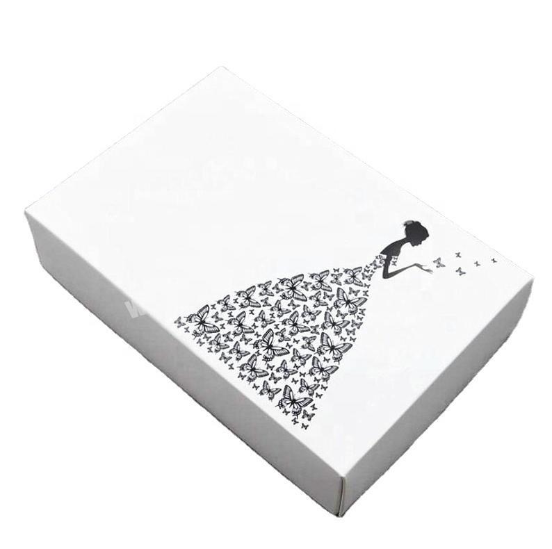 White paper scarf packing gift box personalized custom birthday gift box
