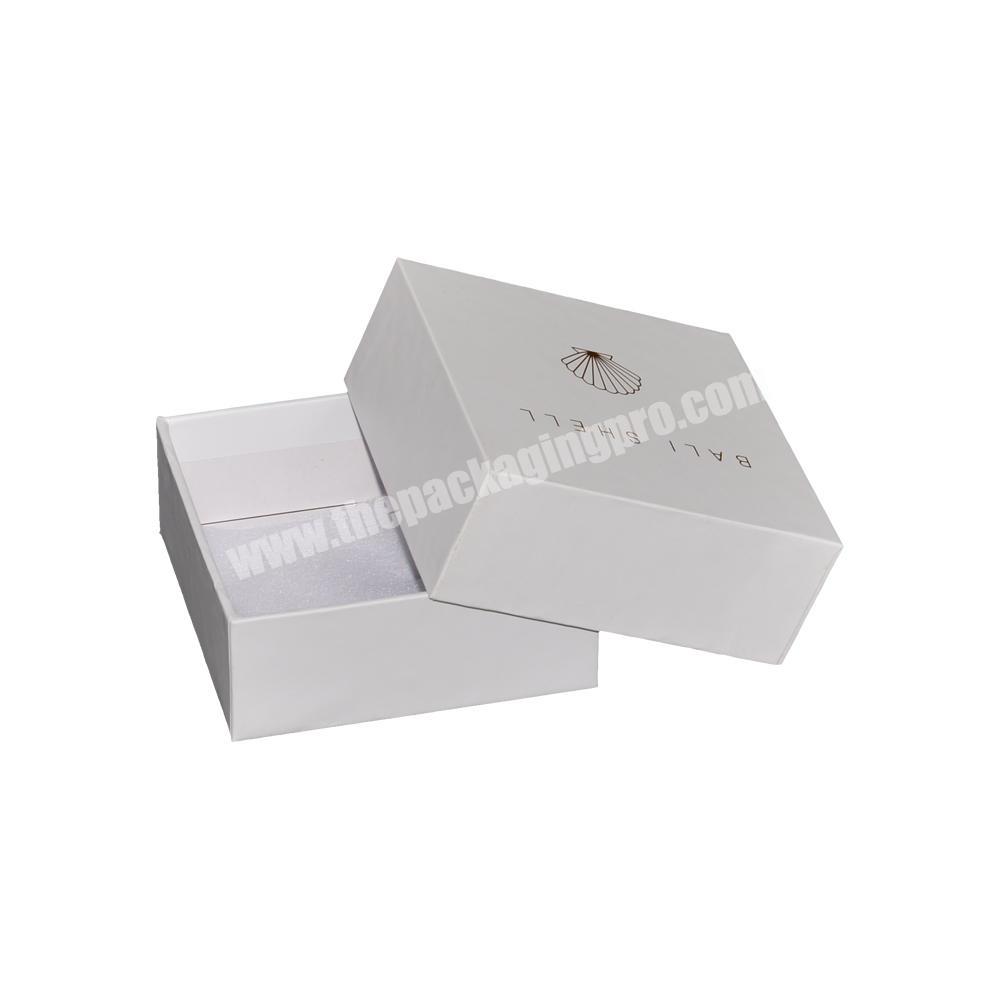 white printing Necklace package embossed custom jewelry paper box with logo print