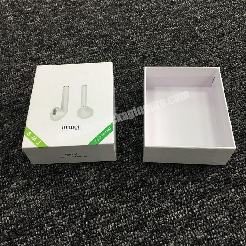 white rigid gift box with lid for phone accessoires carton packaging boxes