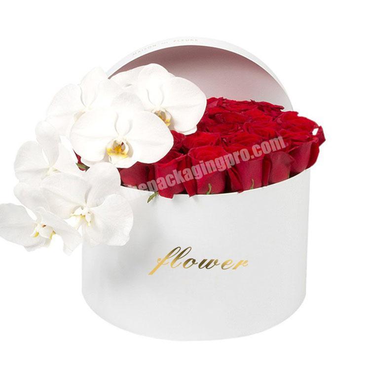 White round carton box for flowers cardboard tube packaging