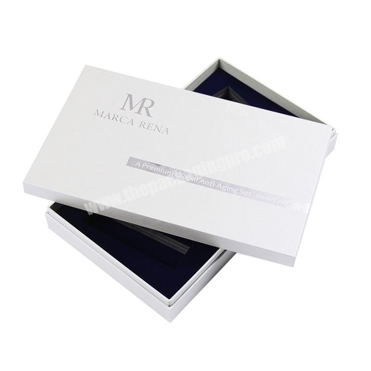 White Skin Care Paper Card Cosmetic Paper Box Packaging,Custom Logo Folding Carton Square Box