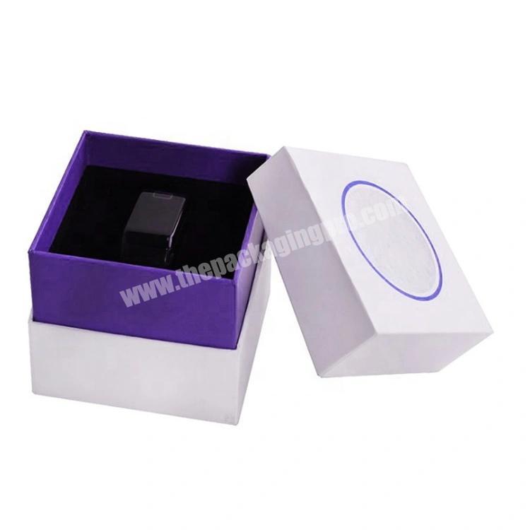 White Square Printed Cardboard Paper Packaging Box with Inlay for Smart Watch