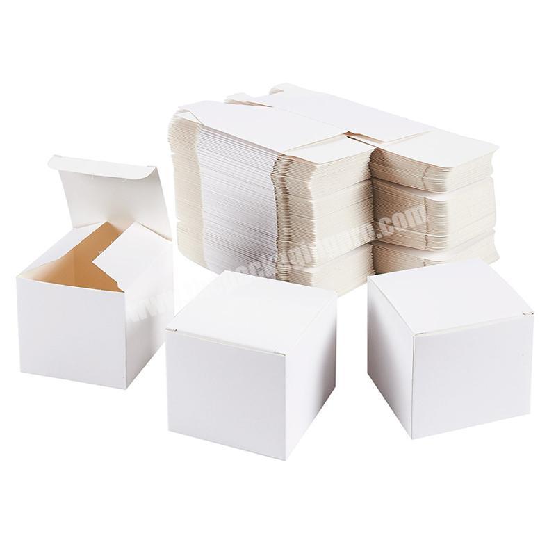 White Wedding Favors DIY Gift Wrapping Jewelry Handmade Soap Candy Chocolate Paper Kraft Packaging Boxes with Bundle Wrap