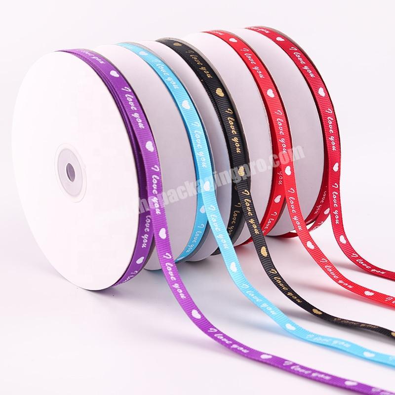 Wholesale 1cm 100% Polyester Ribbon Packing Gift Custom White Ribbon With Logo