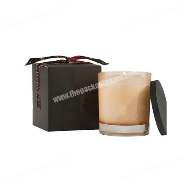 Wholesale 2019 high quality custom design set black candle jar luxury kraft rigid packaging boxes