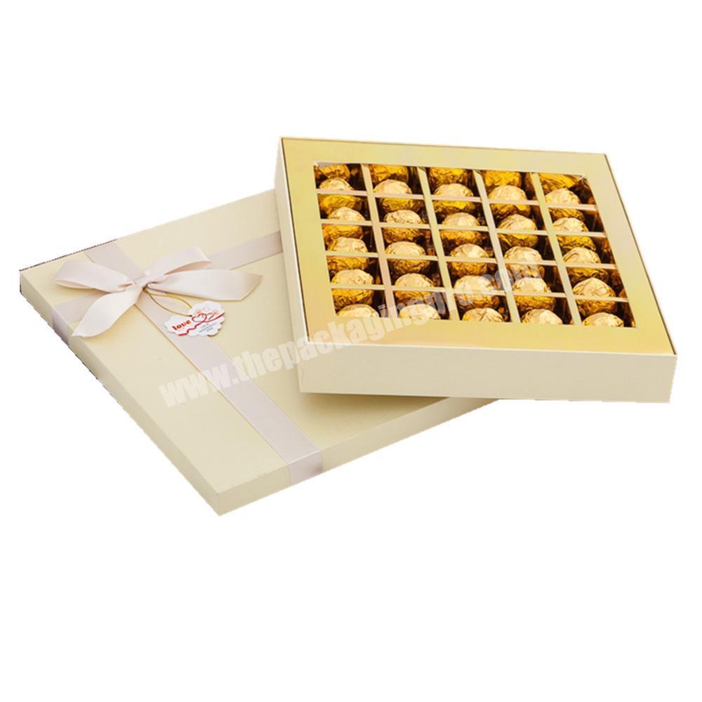 Wholesale 25 pieces packing plain color wedding feast favour chocolate box