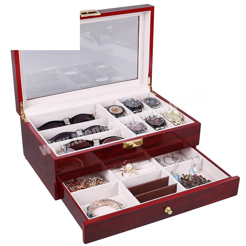 Wholesale 6+3 slot luxury watch box custom wooden packaging box
