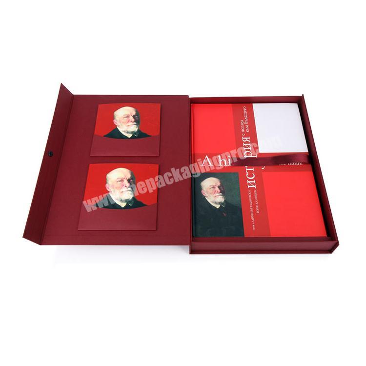 Wholesale A4 notebook paper rigid cardboard gift magnetic box packaging with logo