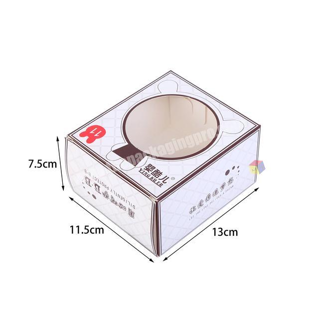 wholesale art paper packing baby shoes box with pvc window