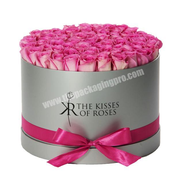Wholesale Beautiful Custom Luxury Rose Round Flower Box