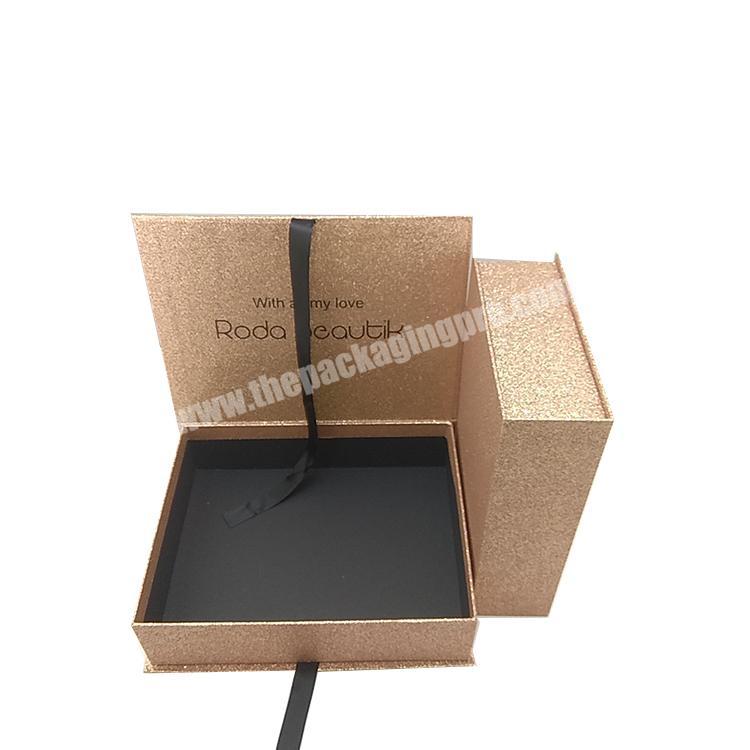 Wholesale best selling cardboard luxury custom wig packaging gift box with satin