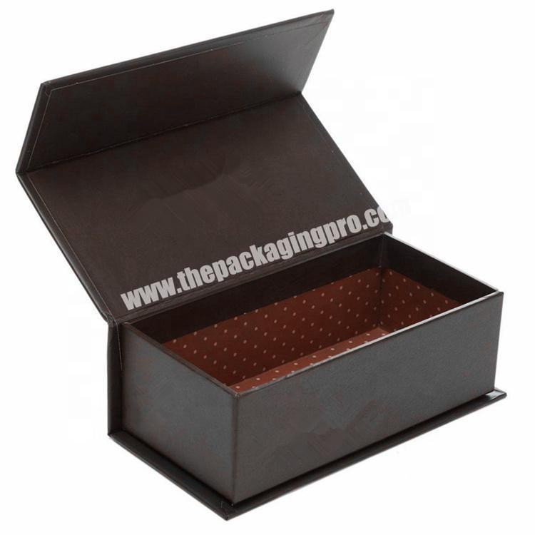 Wholesale Black Cardboard Magnetic Gift Boxes Bespoke Flap Lid Gift Box with Magnets Closure
