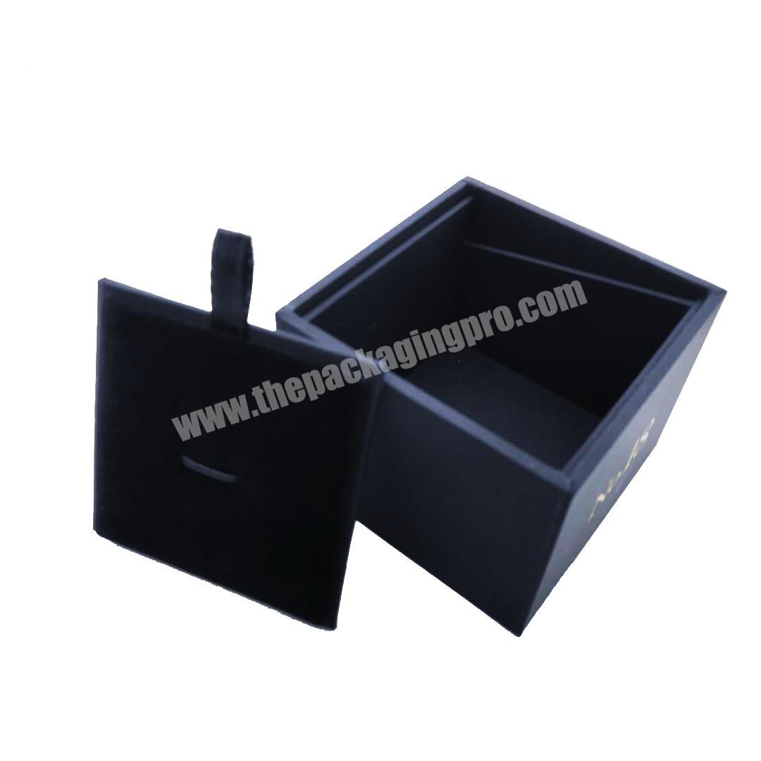 wholesale black cufflink boxes manufacturer paperboard cube box