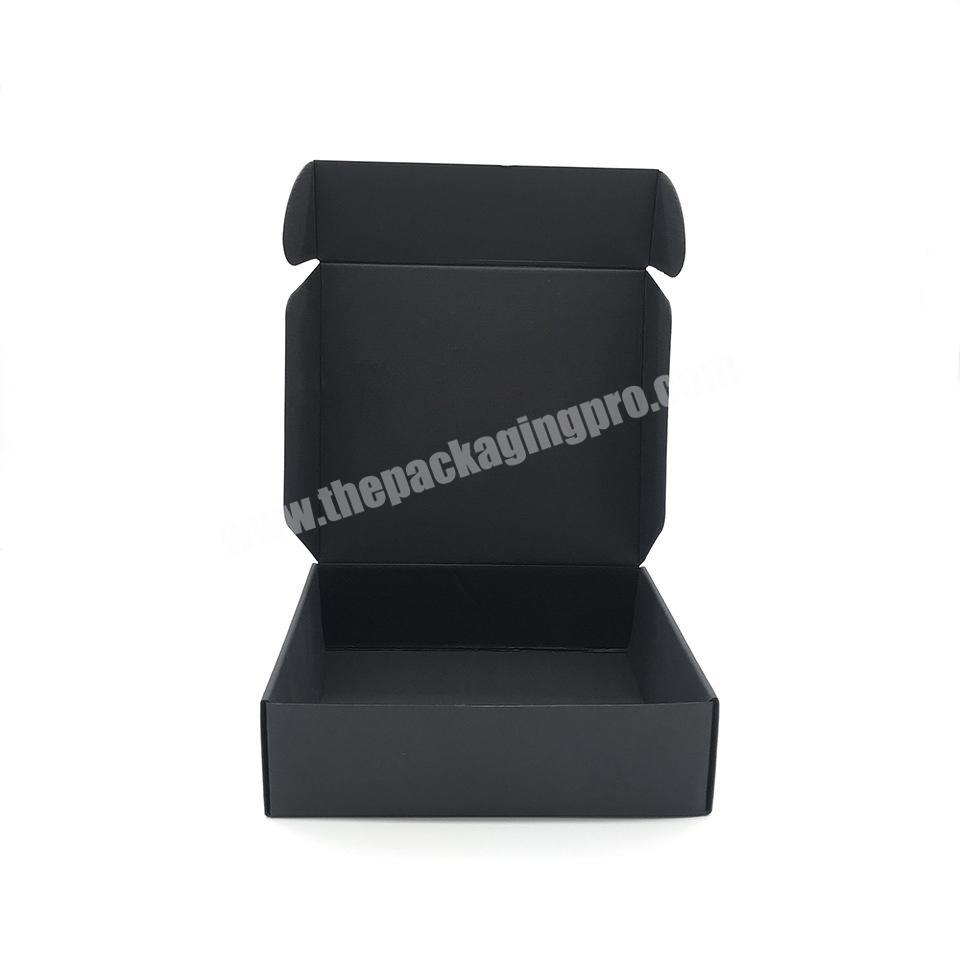 Wholesale Black Custom Printed Logo full black printing aircraft corrugated shipping mailing carton box