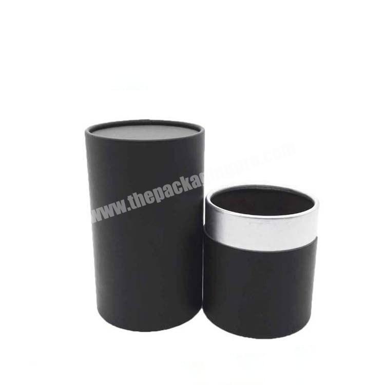 wholesale black packaging round cylinder gift box