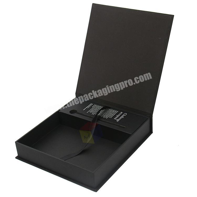 wholesale black rigid luxury packaging souvenir gift box