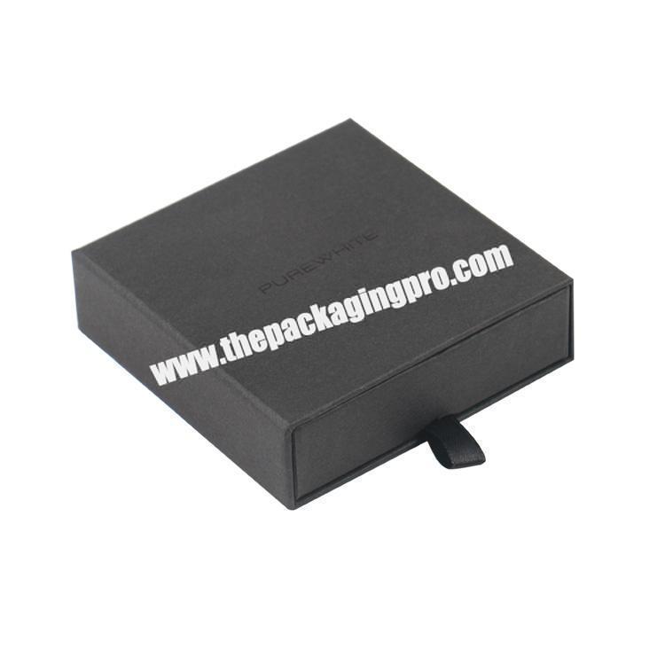 wholesale black rigid small custom slide jewelry box