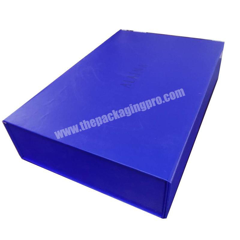 Wholesale Blue custom logo premium luxury cardboard paper gift wig hair extension magnetic packaging box