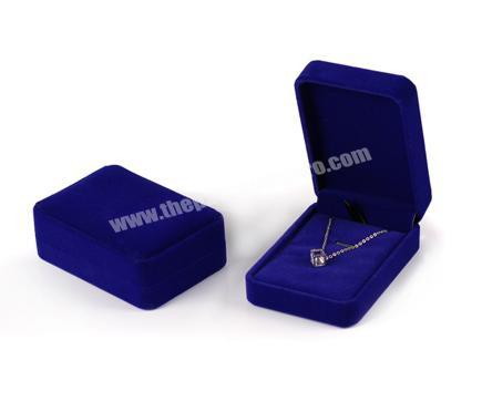 Wholesale Blue Velvet Wedding Ring Box  Luxury Jewellery Color Box Custom Logo Print