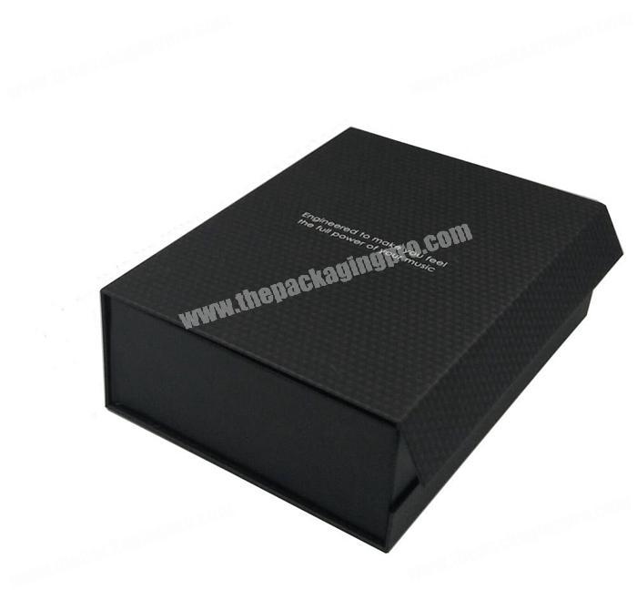 Wholesale Book Shaped Headphone Paperboard Magnetic Box Electronic Accessories Eco Gift Packaging