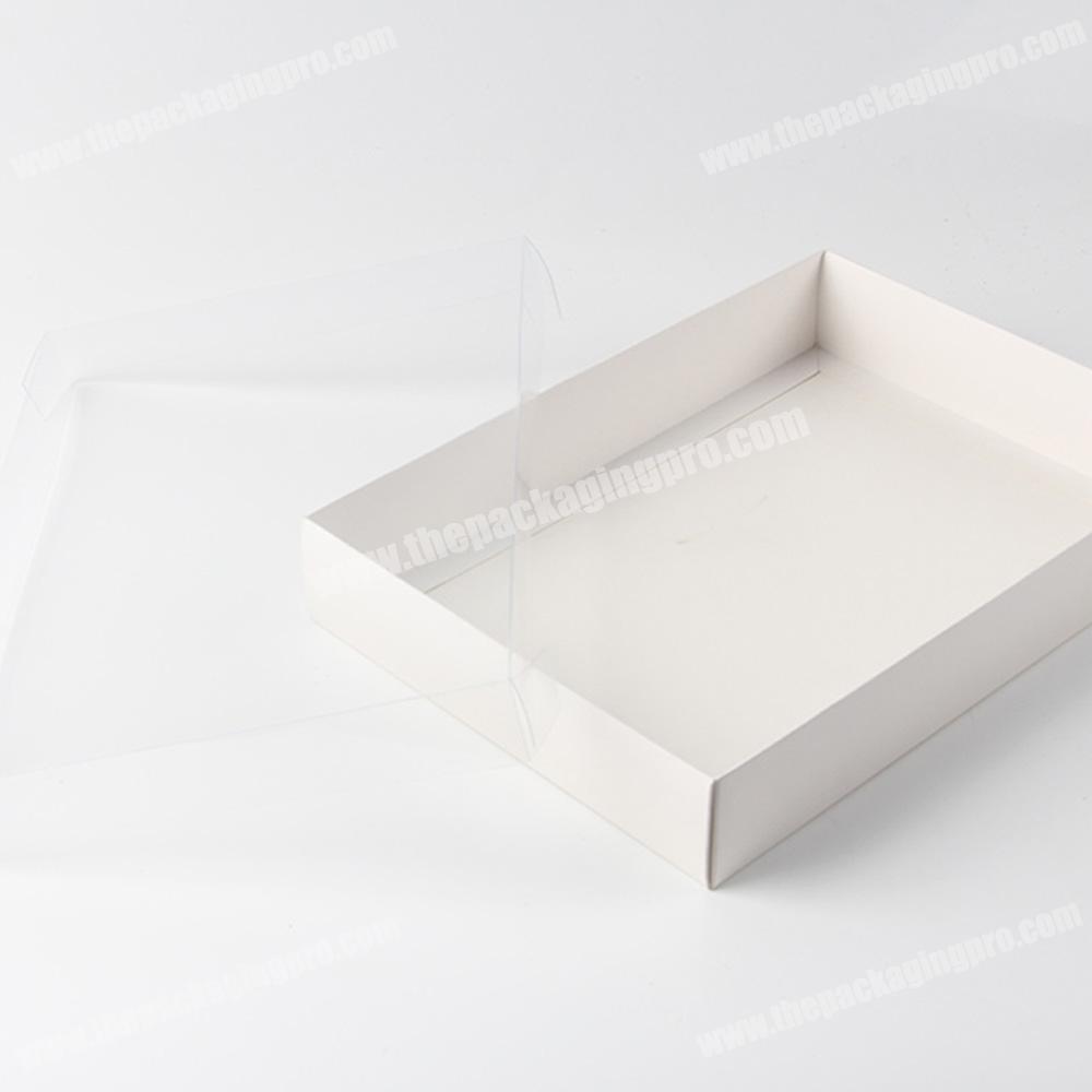 wholesale bow tie coated kraft paper gift box with clear pvc window