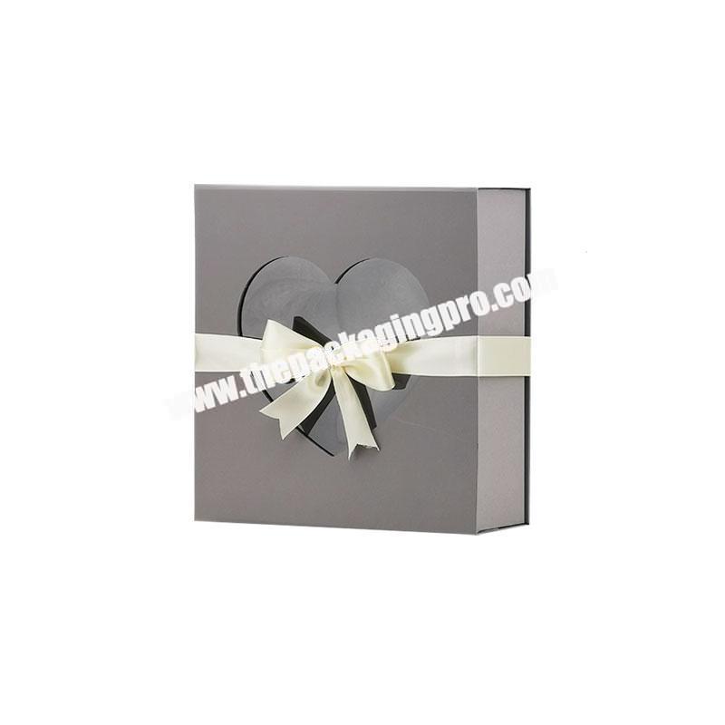 Wholesale bulk grey color magnetic folding style gift packaging paper box