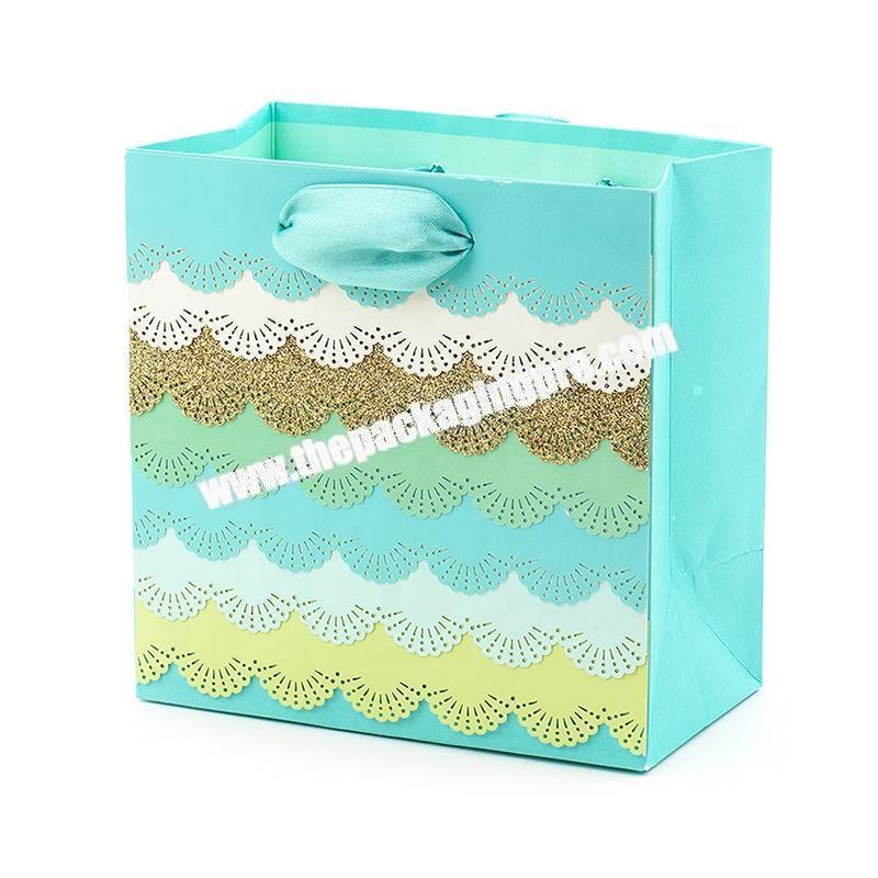 wholesale cardboard fancy thank you decorative paper gift bag