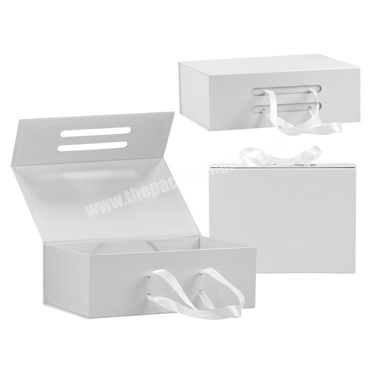 Wholesale Cardboard Gift Boxes Packaging For Clothing Custom White Collapsible Gift Box