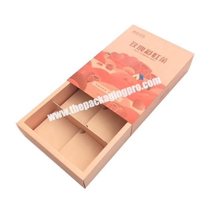 Wholesale cardboard paper packaging drawer box biscuit packing box