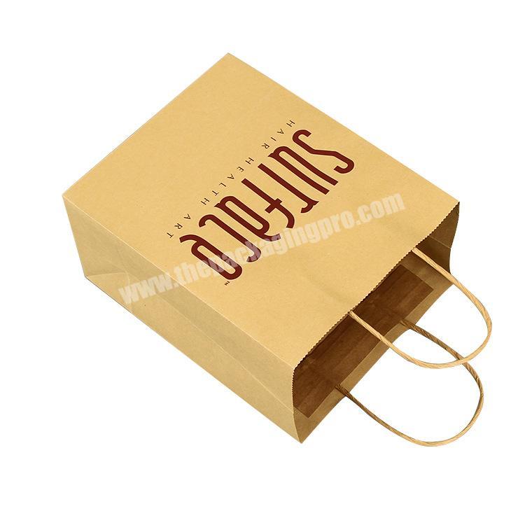 Wholesale cartoon portable gift packaging bag custom food kraft paper bag for bakery