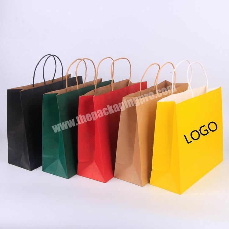 Wholesale Cheap  Custom  foldable Shopping Kraft paper bag handle