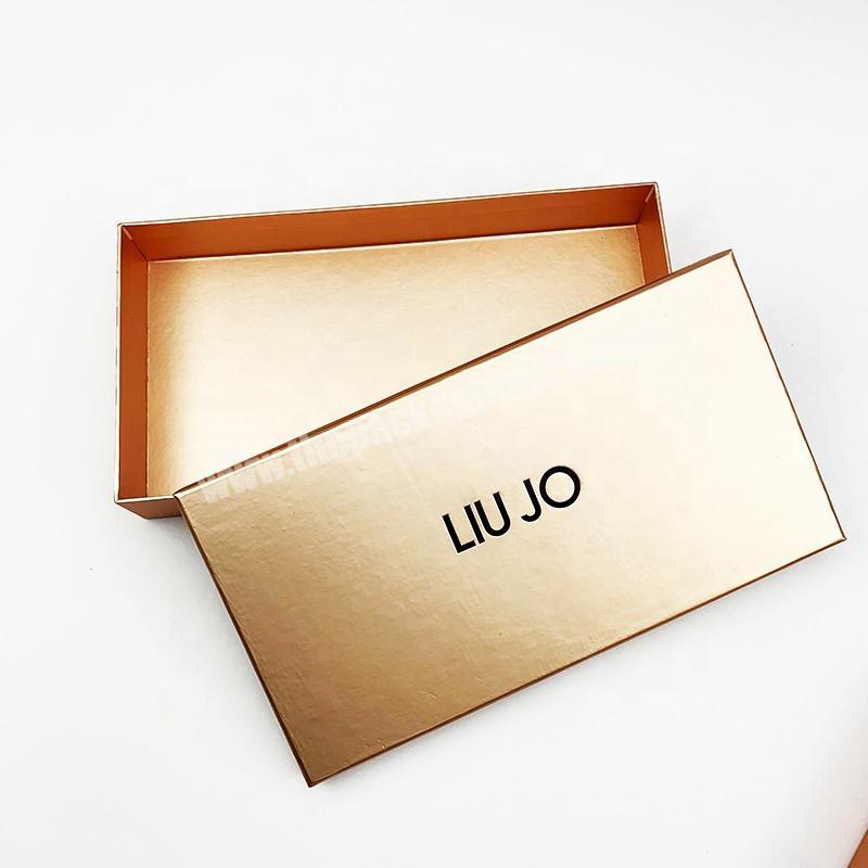 Wholesale cheap custom logo gold paper clothes packaging gift boxes for clothing